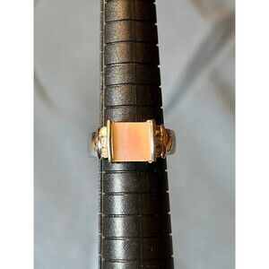 Silver Tone and Morher of Pearl Stone Ring Size 5